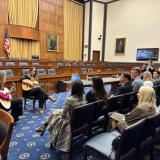 Two songwriters perform songs to Reps Lieu, Cline and others. 