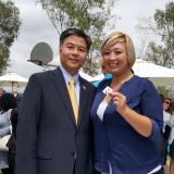 Representative Ted Lieu with constituents