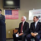 Representative Ted Lieu with constituents