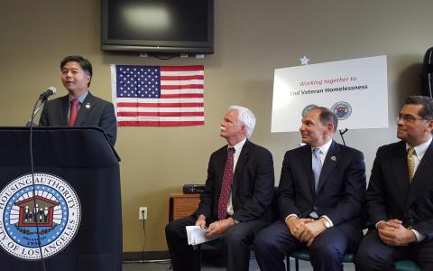 Ted Lieu, Secretary Bob McDonald, Xavier Becerra
