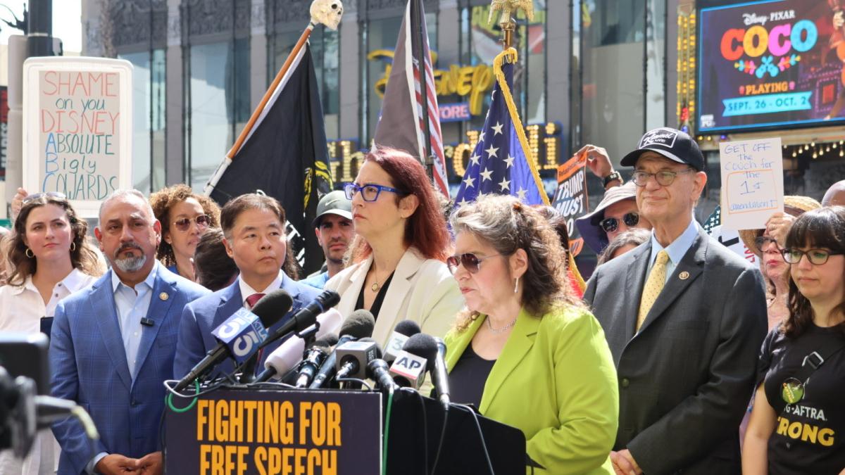 Rep. Lieu at Kimmel Free Speech Press Conference