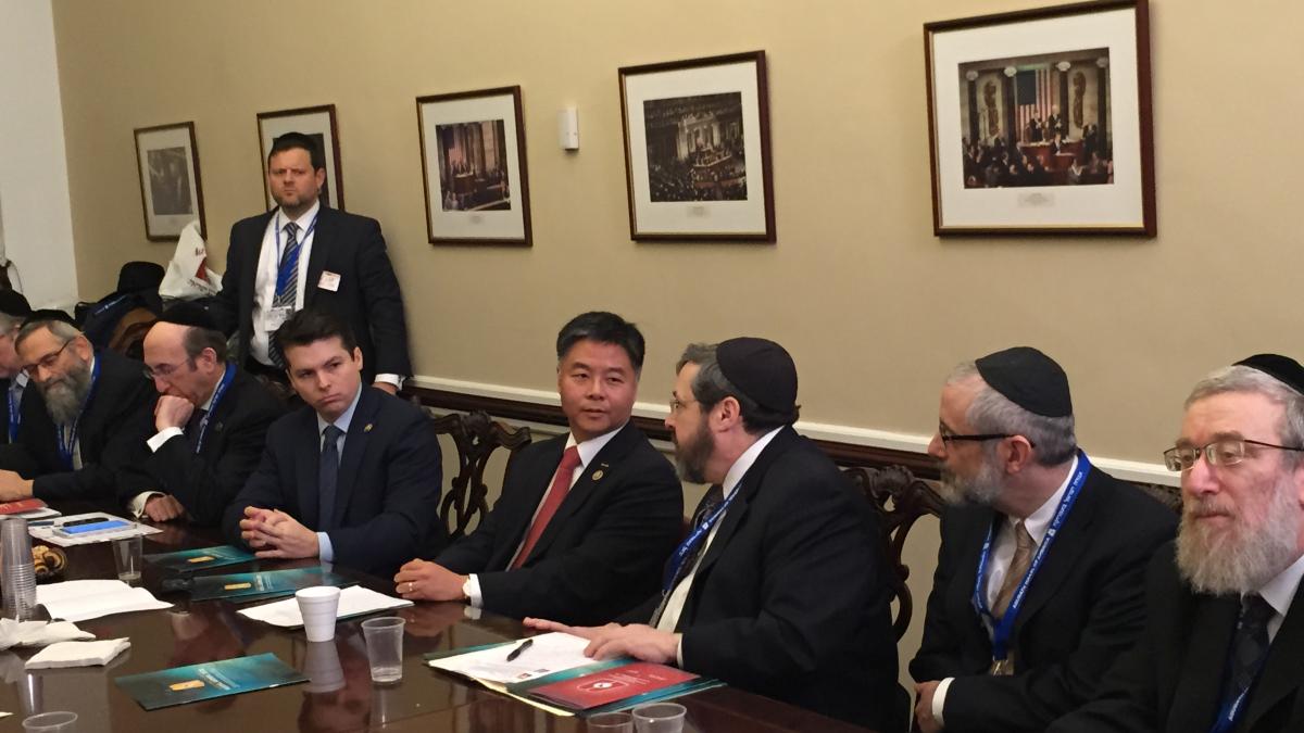 Congressman Ted Lieu meets with Agudath Israel