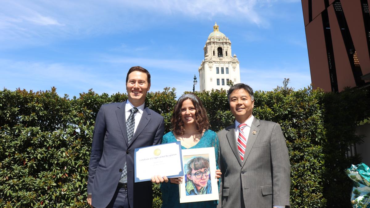 Representative Ted Lieu with Constituents
