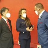 Rep Lieu, Betty Lieu and Secretary Cardona